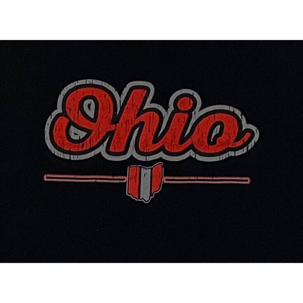 Script Ohio Crewneck Sweatshirt Ohio State Themed Scarlet And Gray Size Small